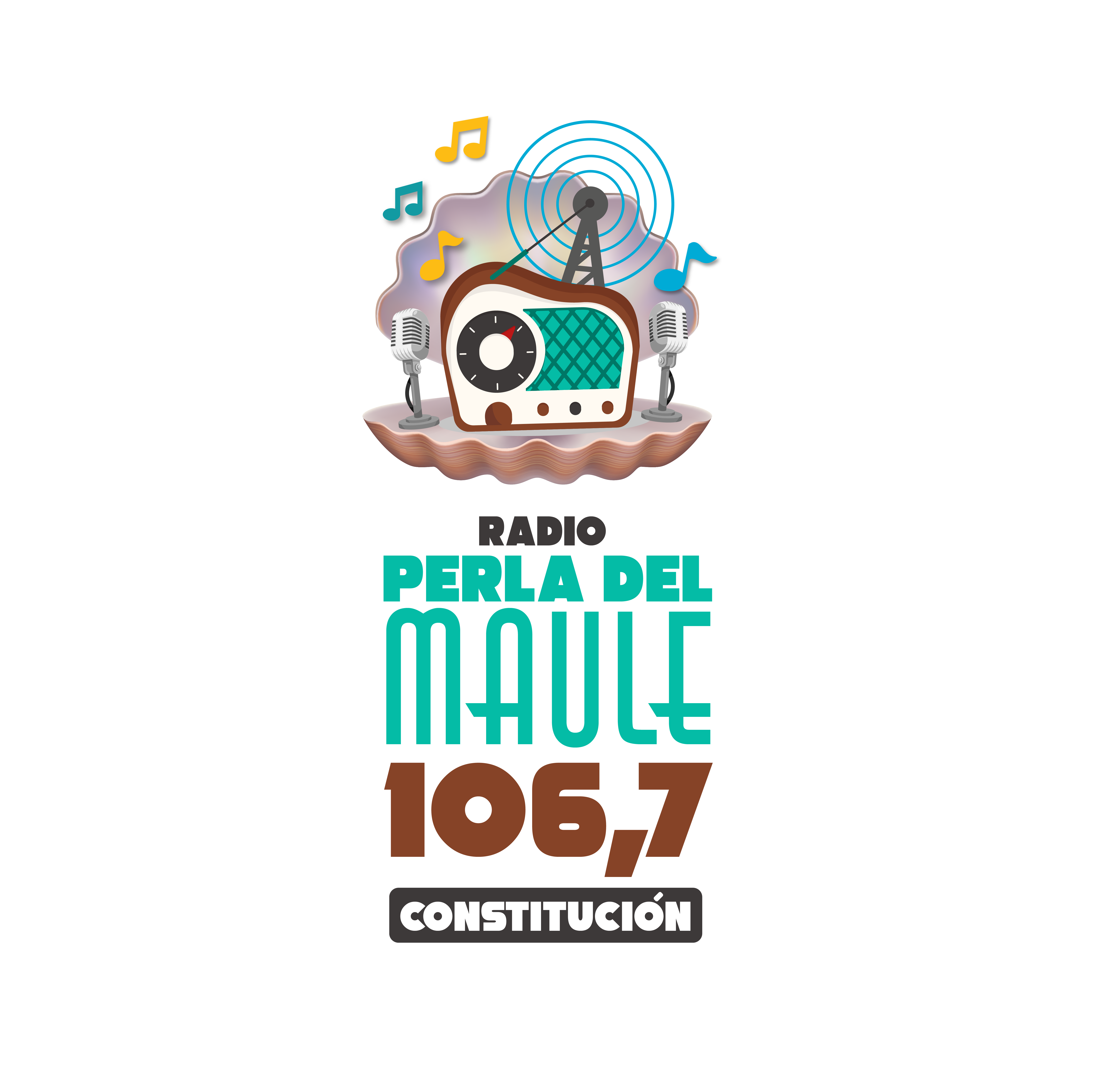 Logo Radio Perla del Maule Vertical